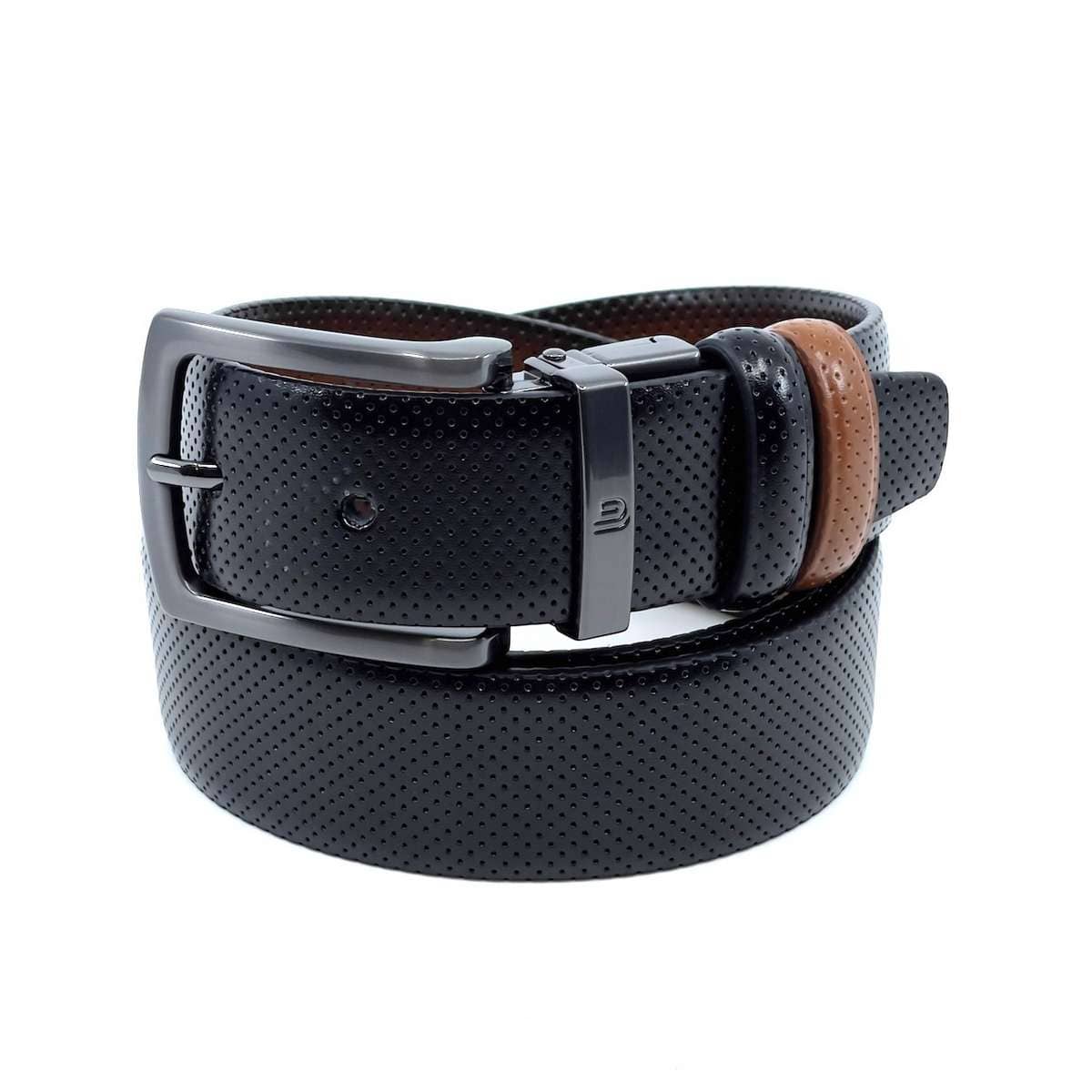 LEGEND ACCESSORIES ΑΝΔΡΙΚΗ ΔΕΡΜΑΤΙΝΗ ΖΩΝΗ DOUBLE SIDED BLACK TAN